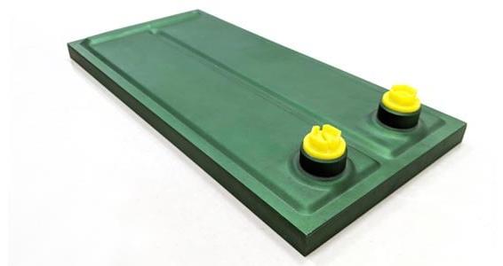 thin green anodized cold plate